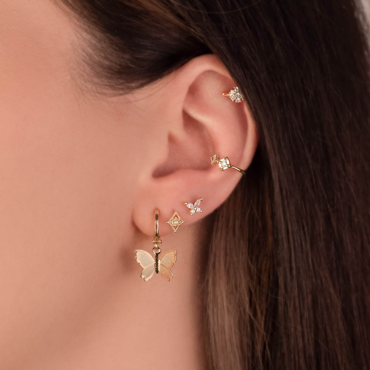 Temperance White Zircon Ear Cuff