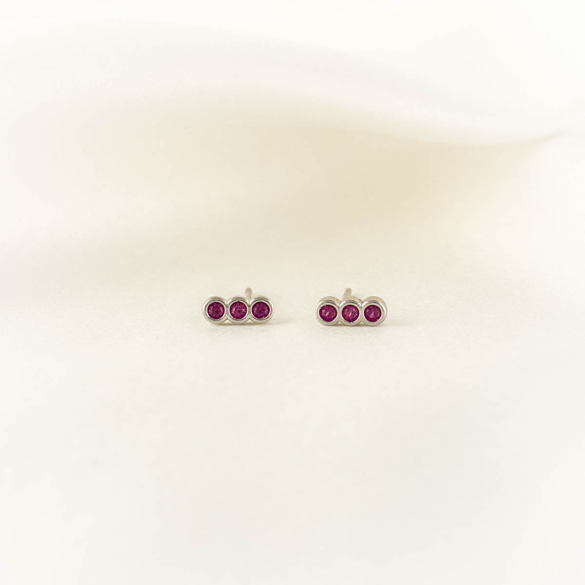 Chantel Bar Pink Zircon Studs