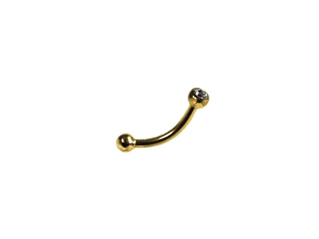 Bent Barbell GP Crystal 16G 10mm