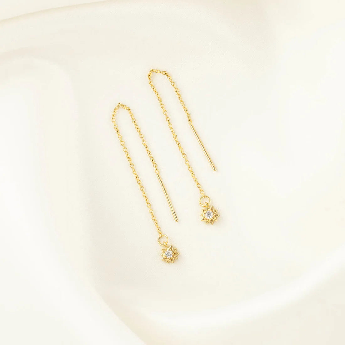 Alora Star White Zircon Threaders