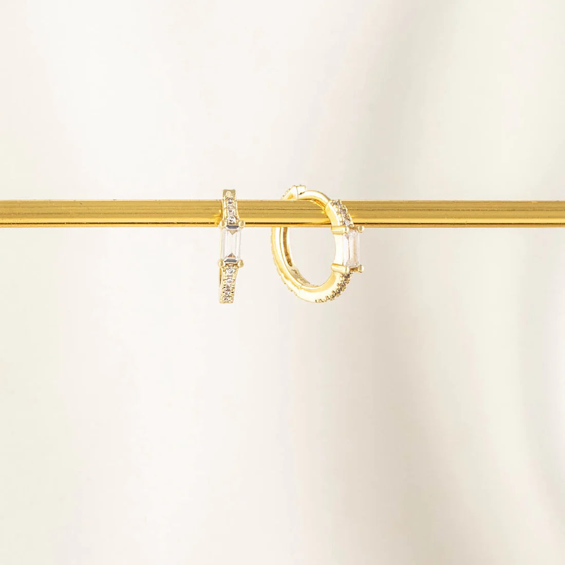 Diana White Zircon Embellished Hoop