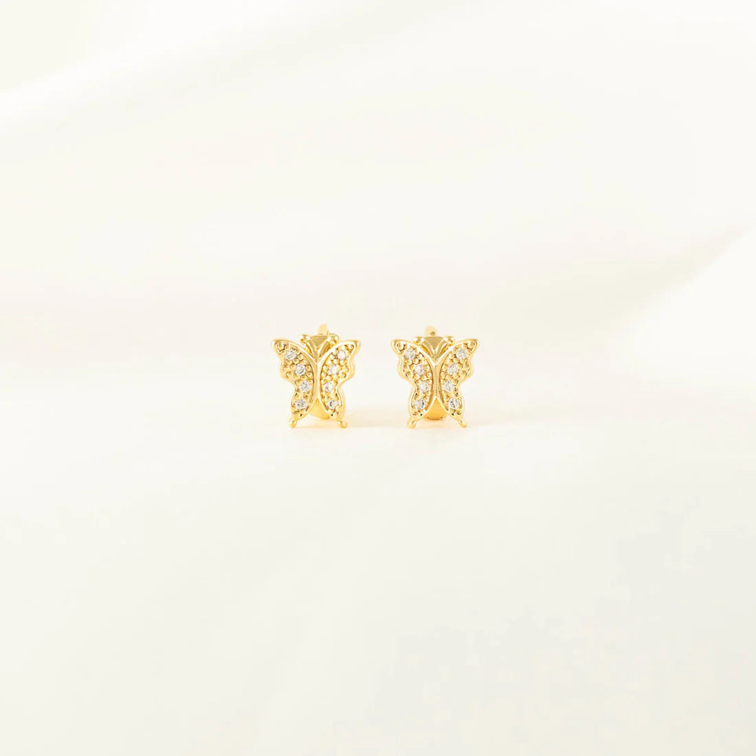 Athalia Butterfly White Zircon Hoop
