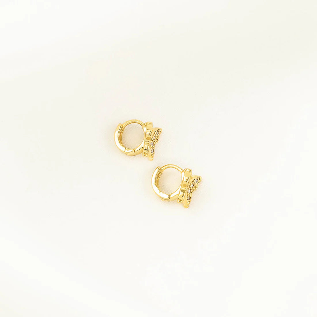 Athalia Butterfly White Zircon Hoop