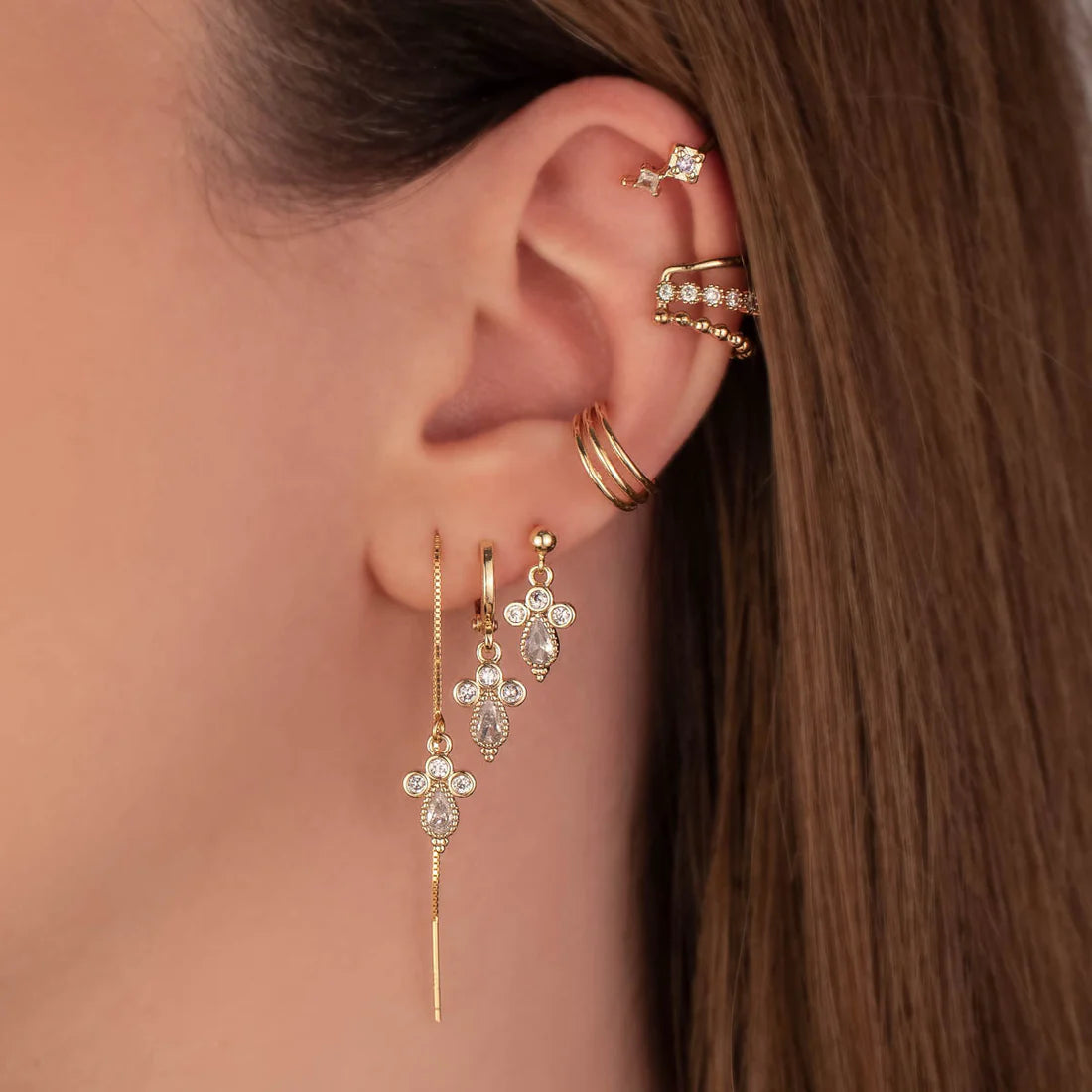 Nala White Zircon Studs