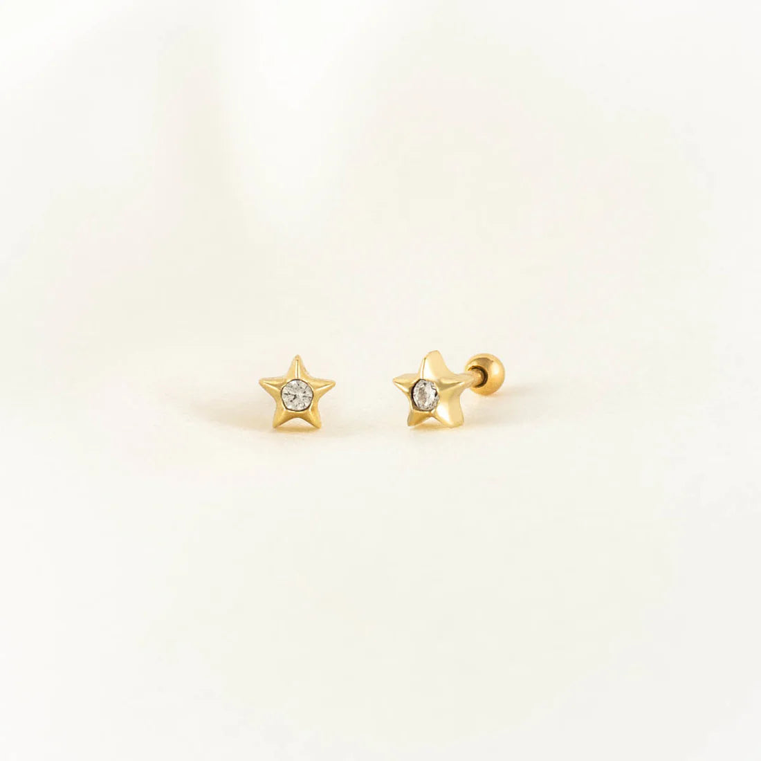 Umi Star White Zircon Stainless Steel Ball Cartilage Stud (1pc)