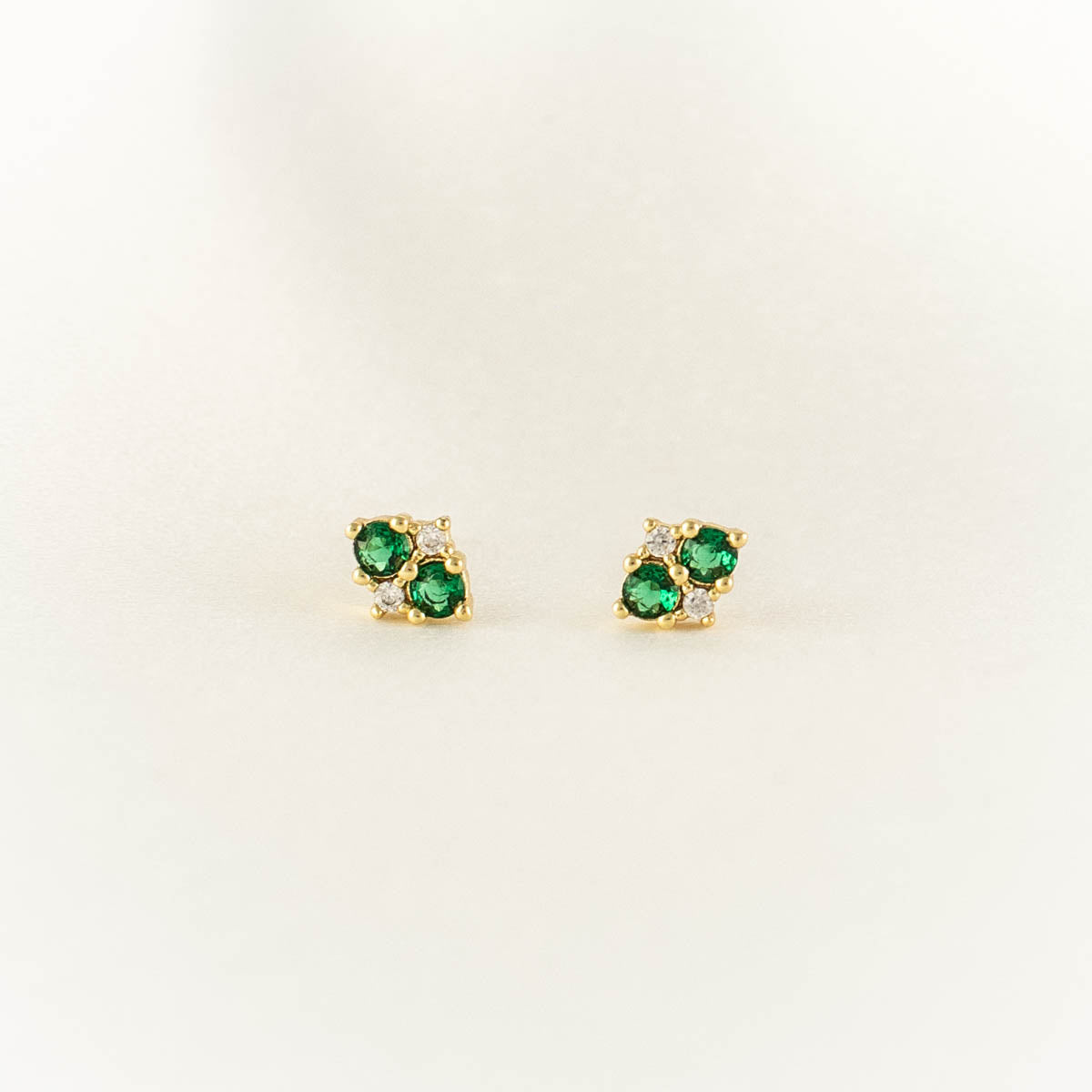 Larissa Green and White Zircon Studs
