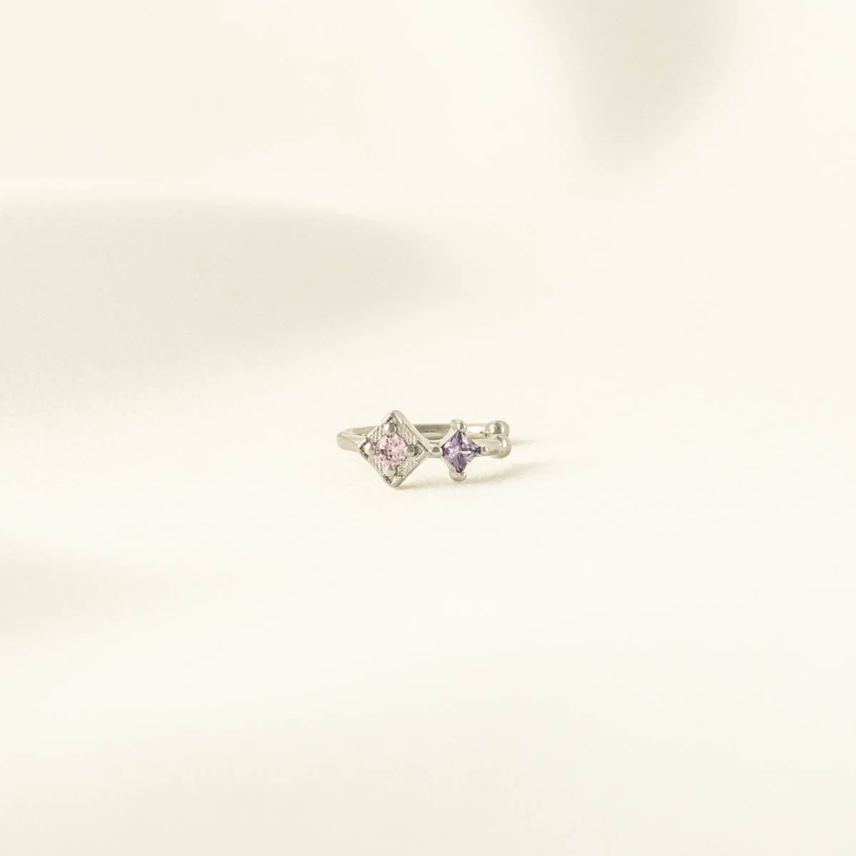 Mabel Pink and Purple Zircon Ear Cuff