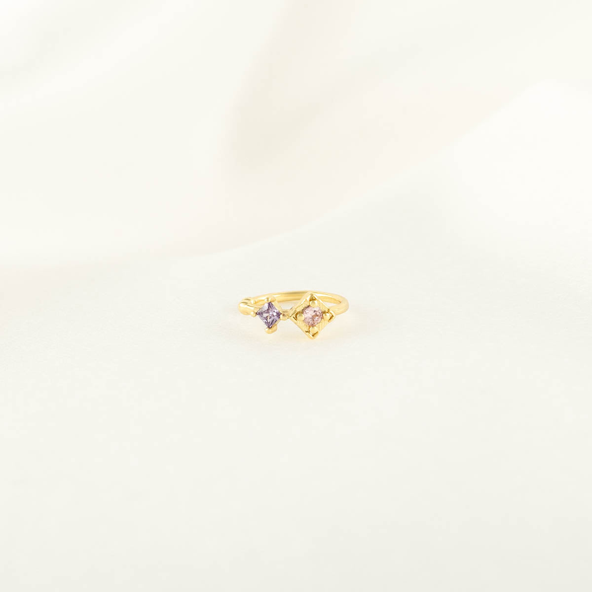 Mabel Pink and Purple Zircon Ear Cuff