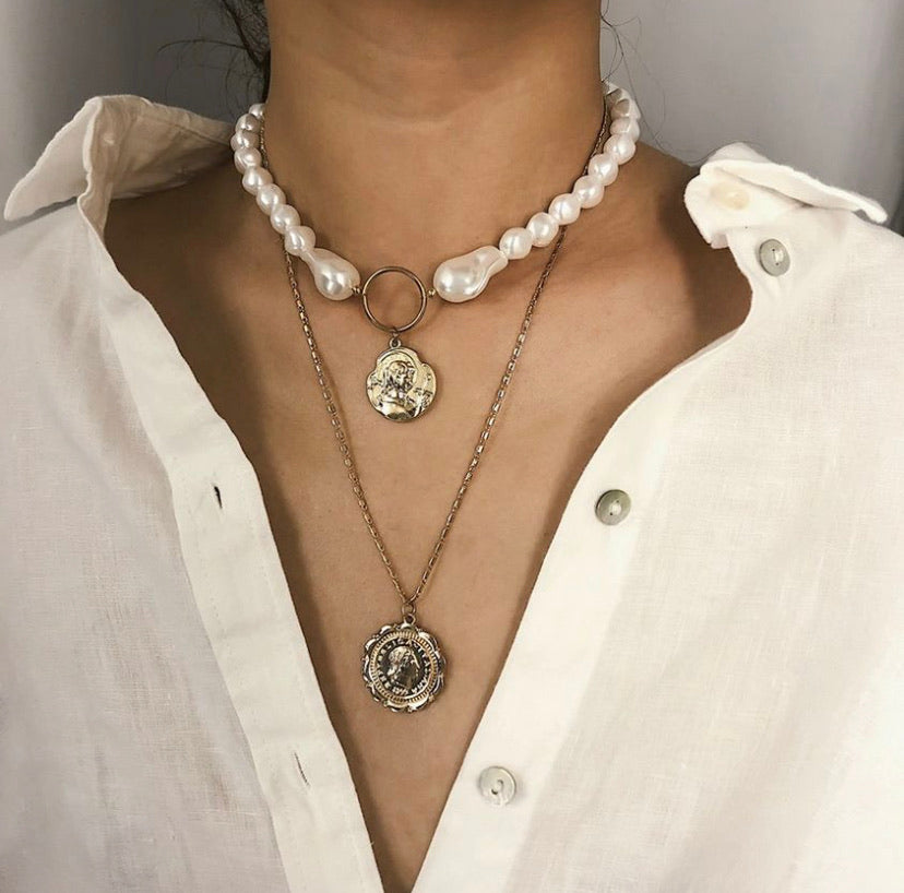 August Pearl & Gold Necklace