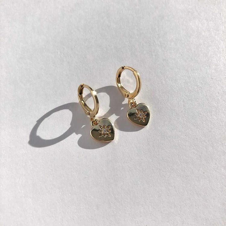 Lily Heart Earrings