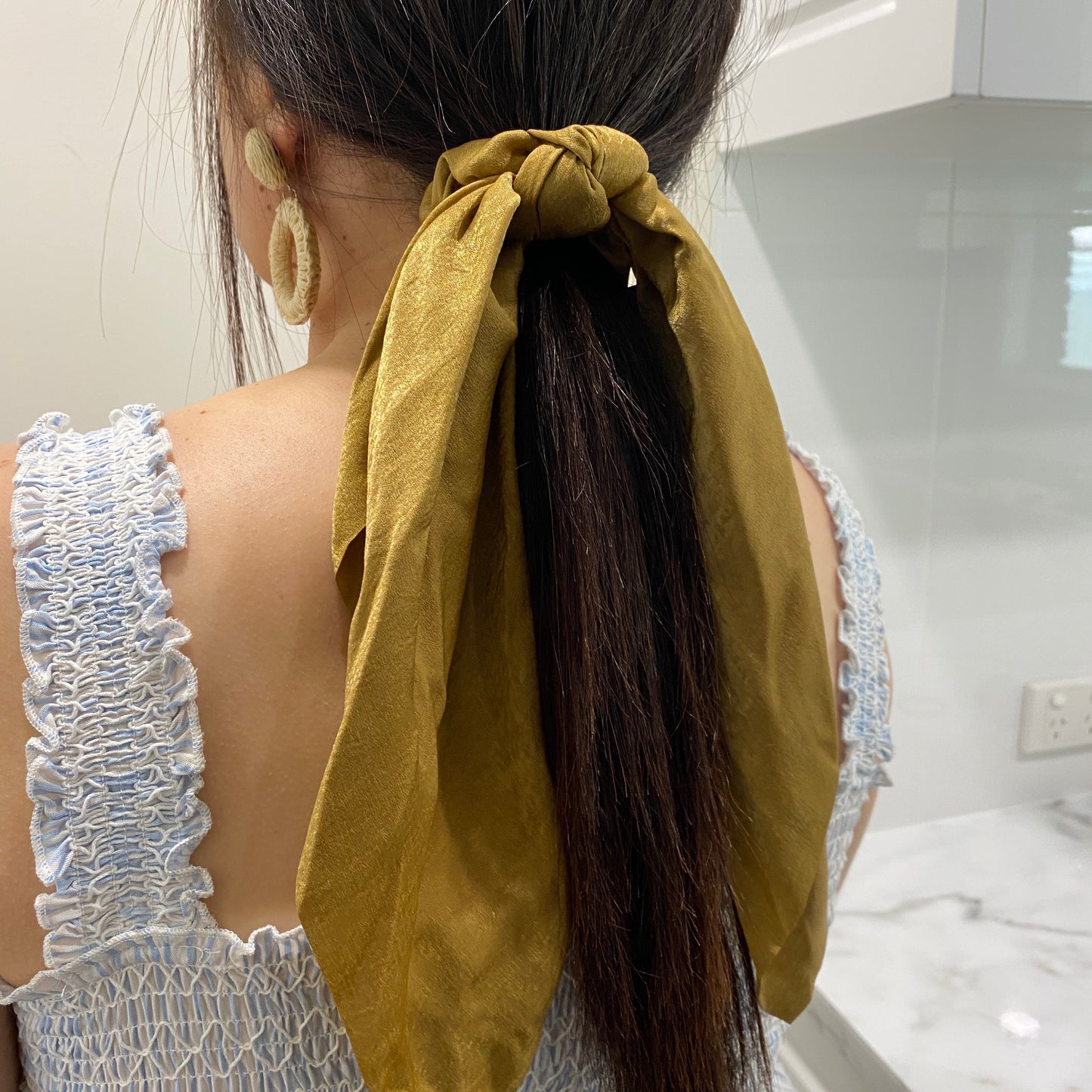 Silky Hair Scarf Scrunchie