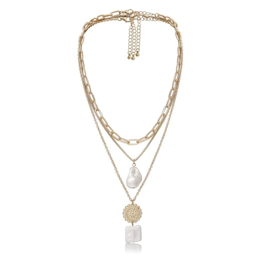 Vita Layered Pearl & Gold Necklace
