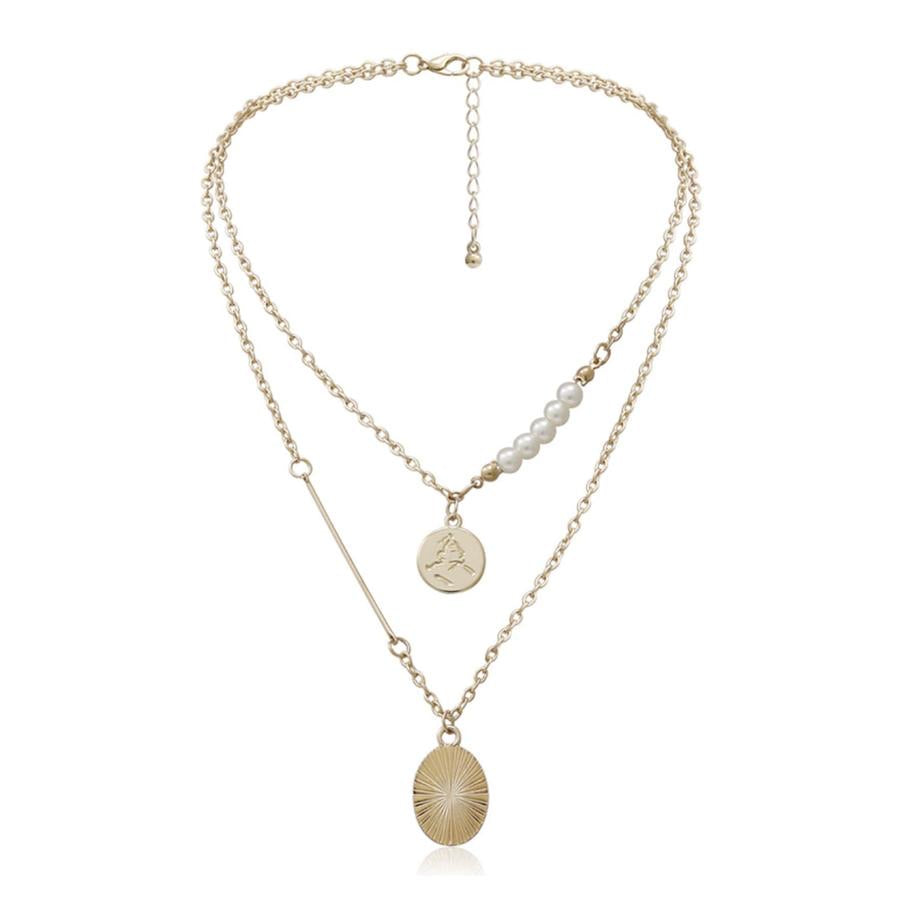 Payton Layered Pearl & Gold Necklace