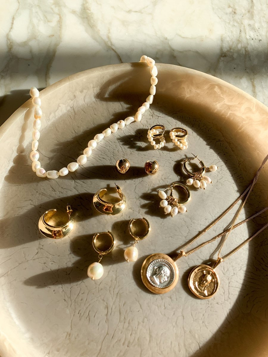 Dune Gold Huggie Earrings