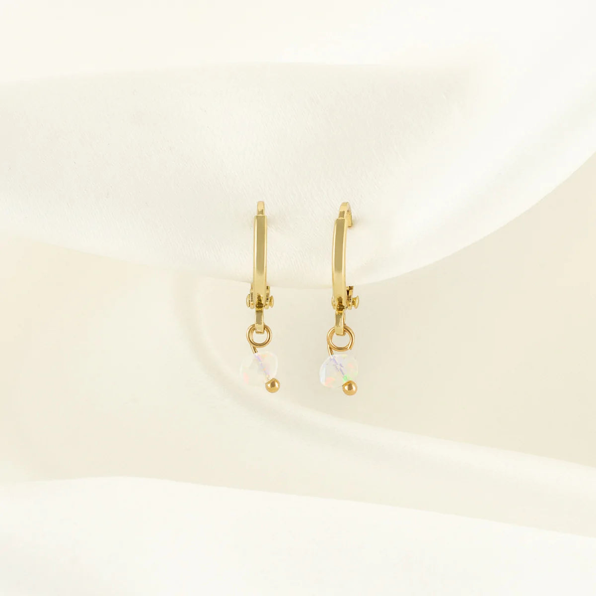 Guinevere White Crystal Earrings