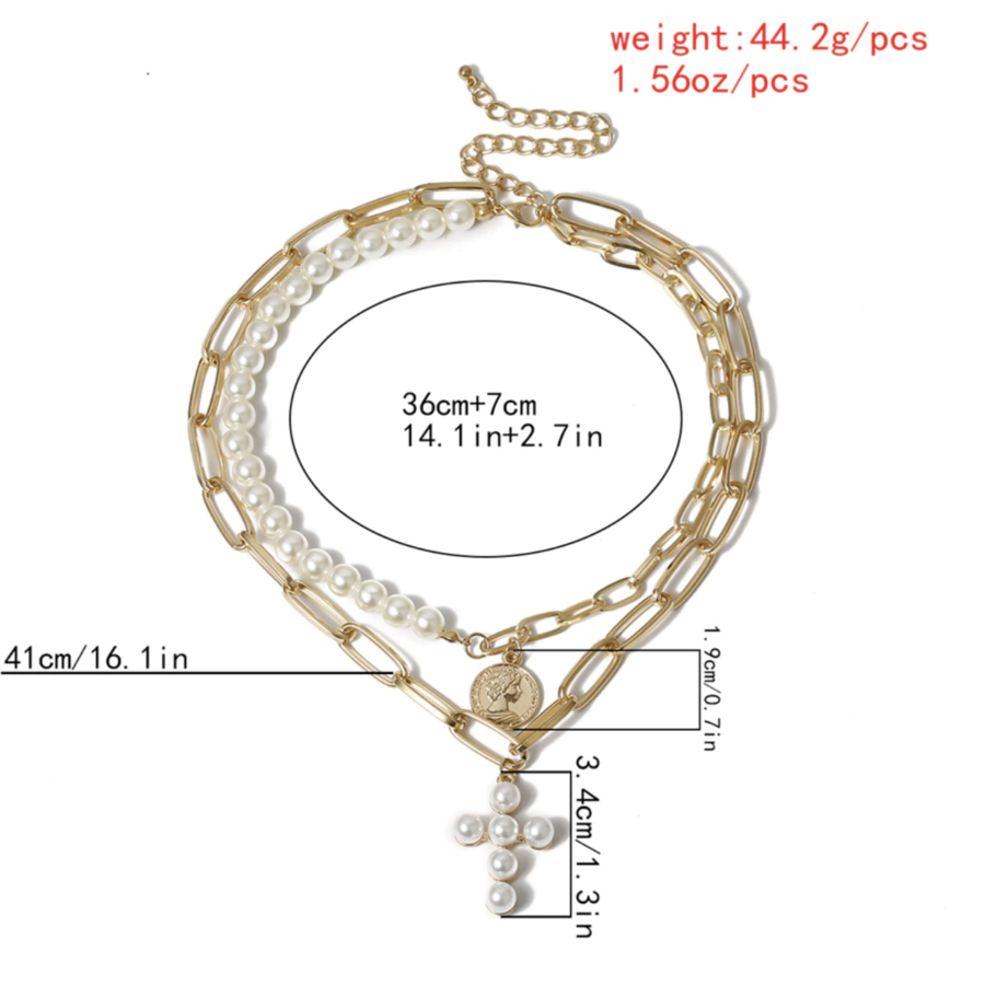 Nicola Pearl & Gold Necklace