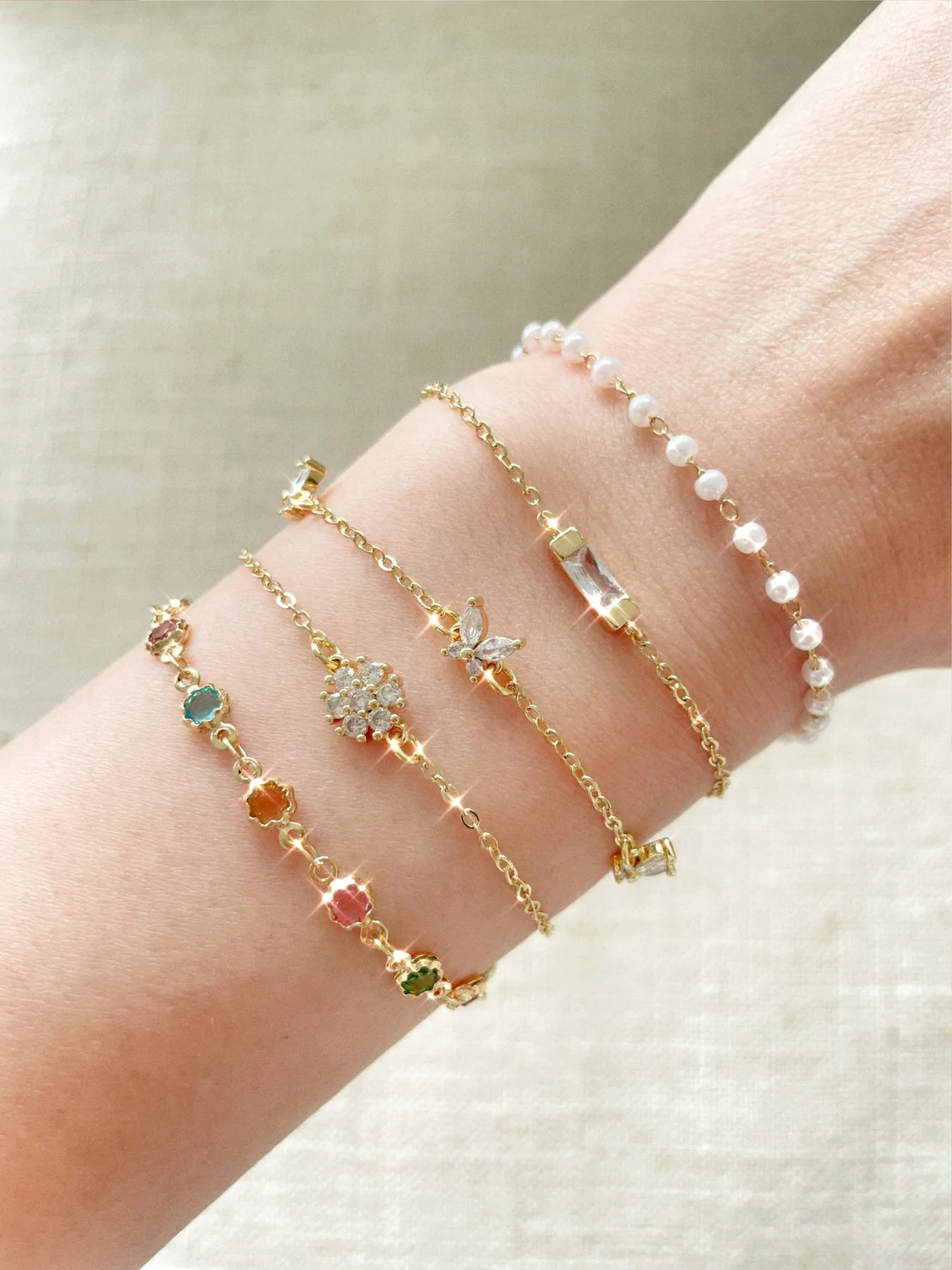 Claire White Zircon Bracelet