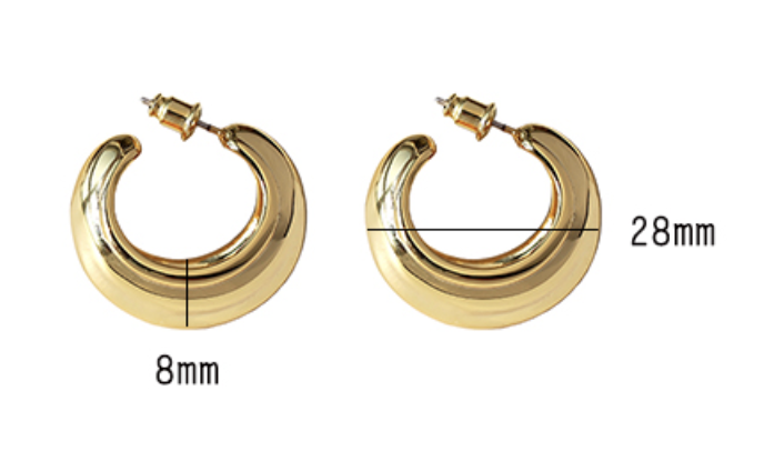 Dune Gold Huggie Earrings