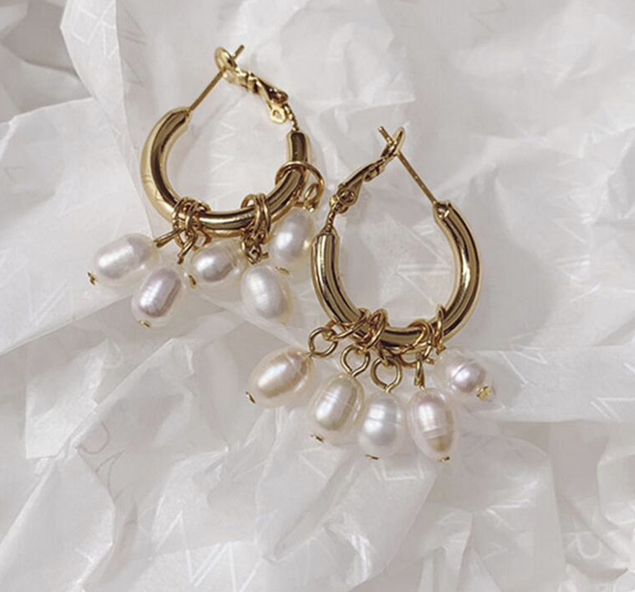 Mila Gold & Freshwater Pearl Earrings