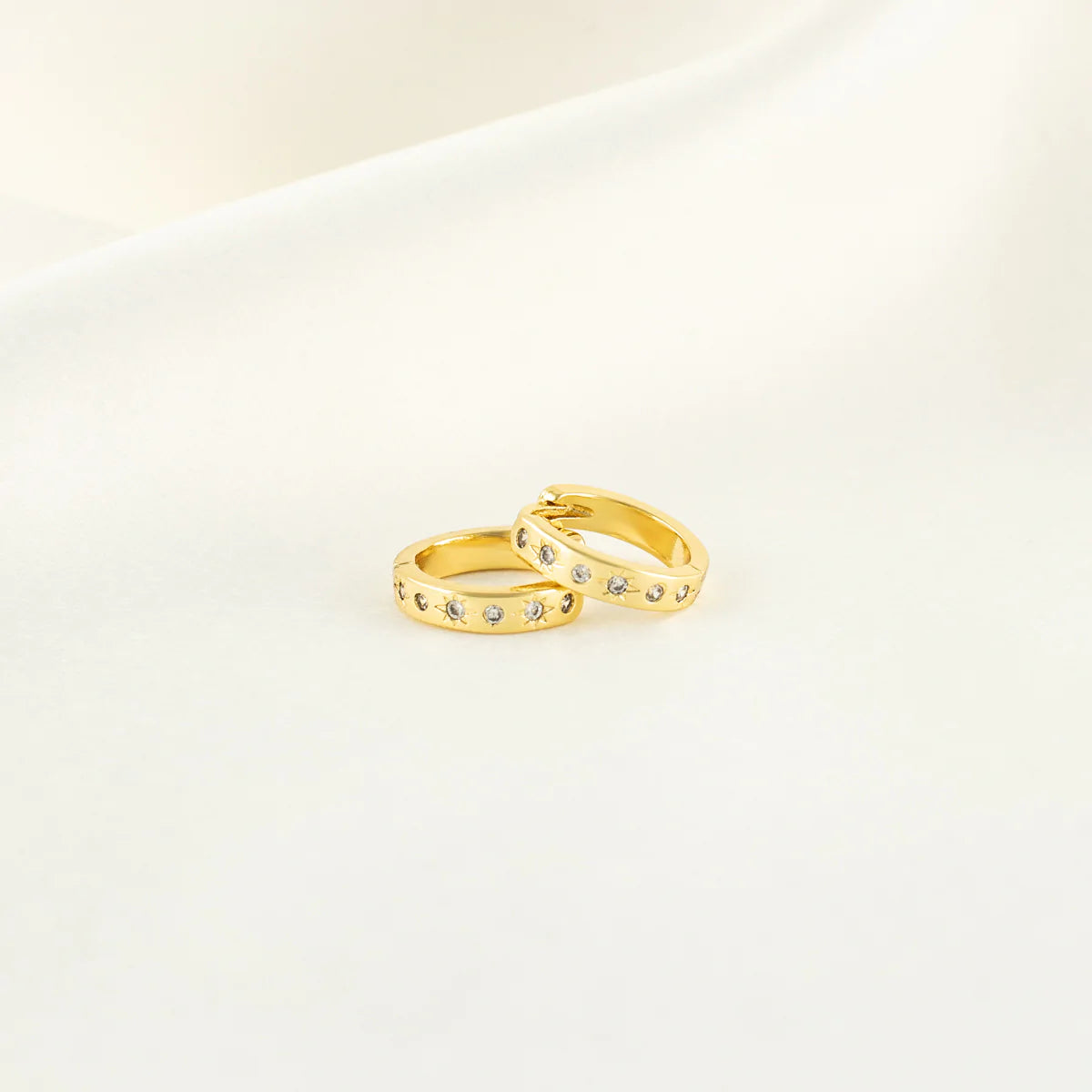 Dara White Zircon Hoops