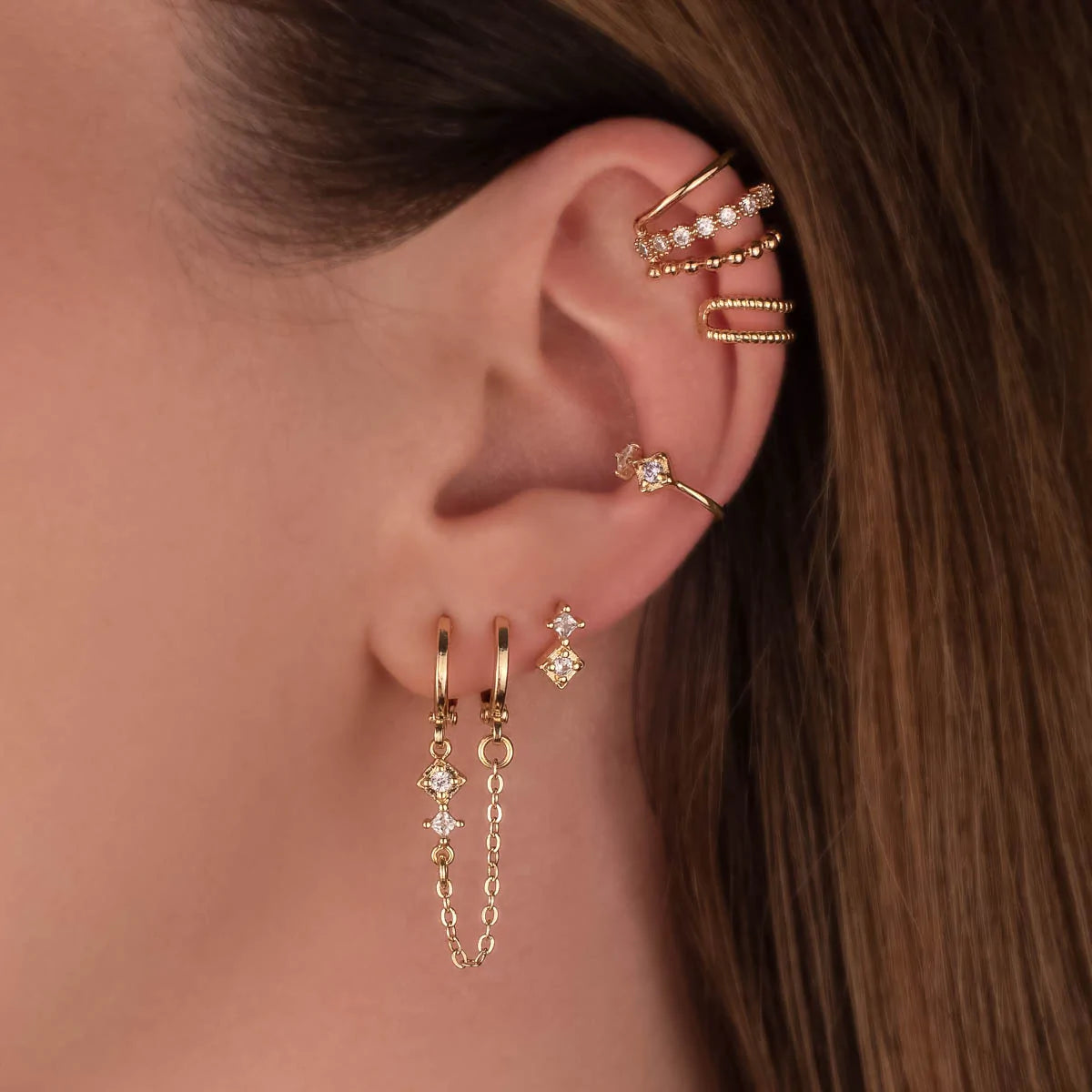 Temperance White Zircon Studs