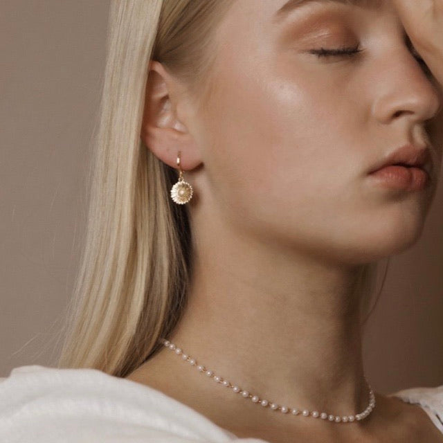 Gold Pearl Choker Necklace