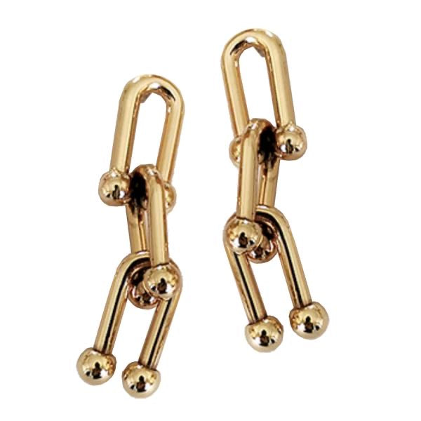 Kahko Gold Chain Link Earrings