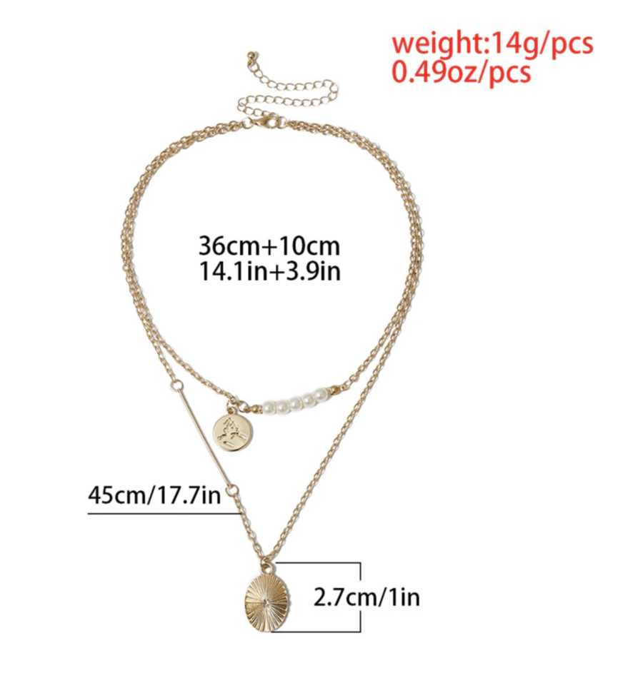 Payton Layered Pearl & Gold Necklace