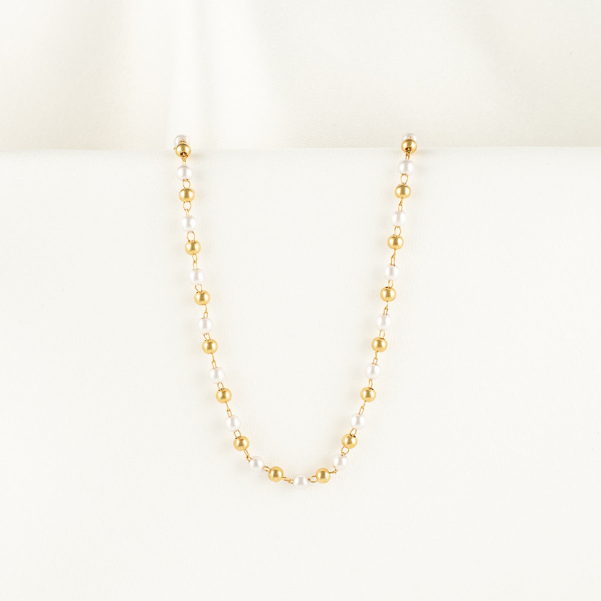 Ciara Gold Pearl Choker Necklace
