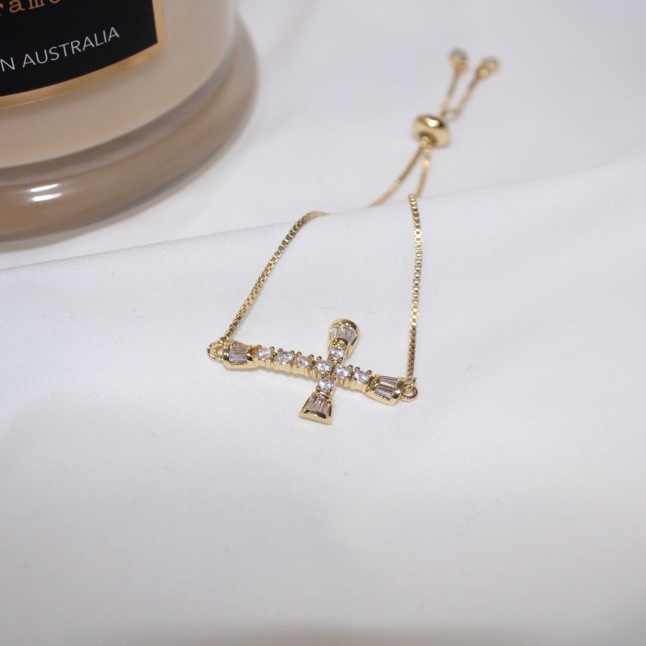 Gianna Cross Bracelet - Gold