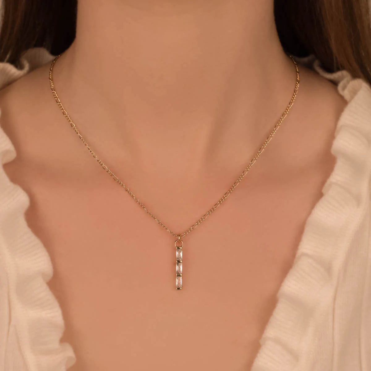 Cora White Zircon Necklace