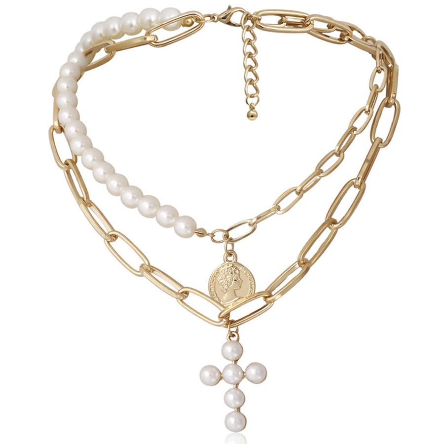 Nicola Pearl & Gold Necklace