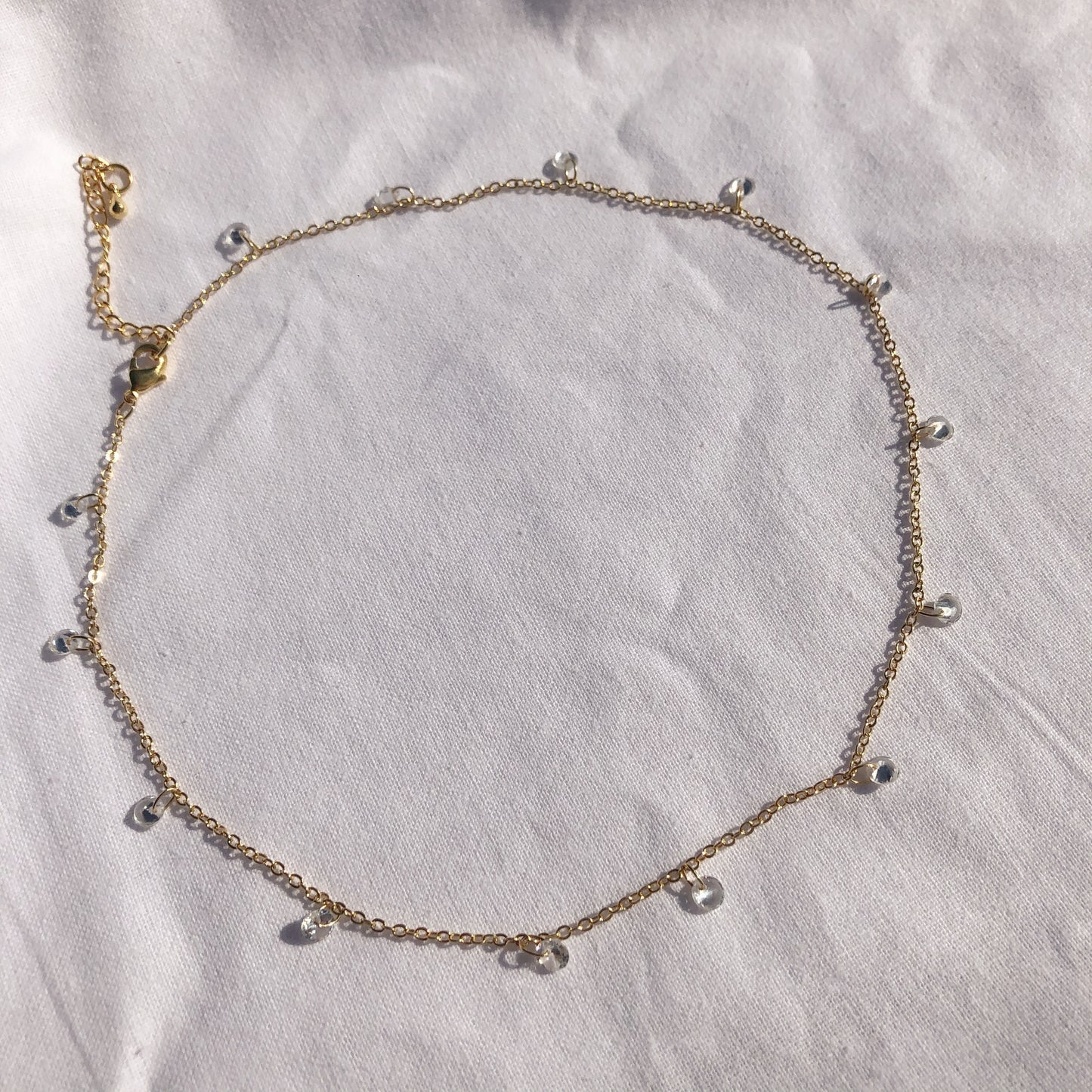 Gold Diamond Choker Necklace