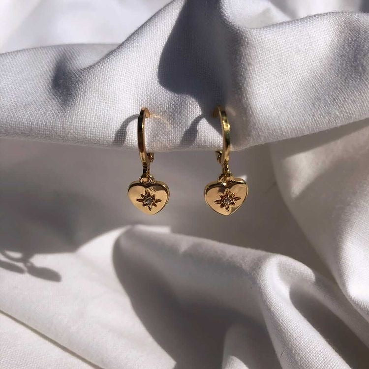 Lily Heart Earrings