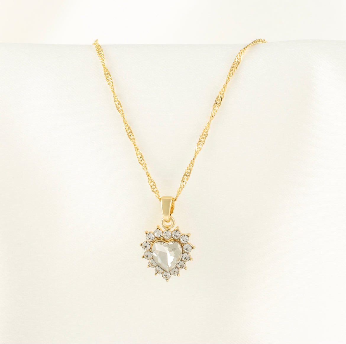 Amora White Heart Necklace