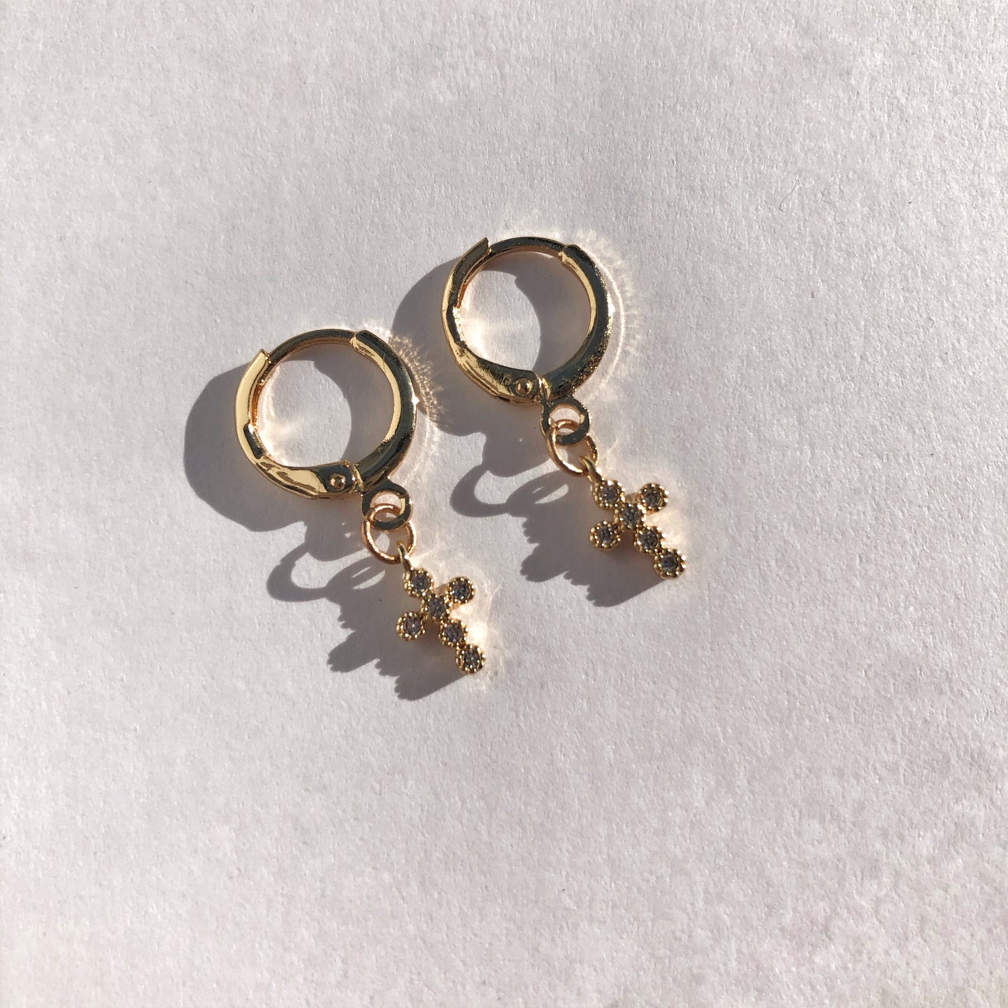 Shiny Cross Earrings