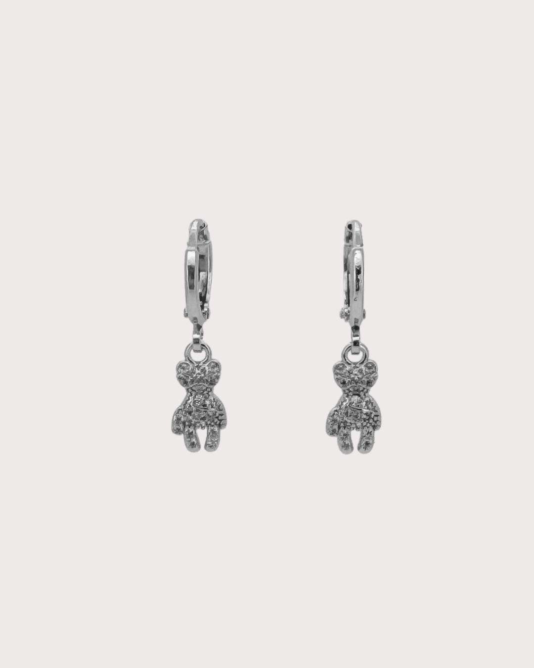Effie Teddy White Zircon Huggie Earrings