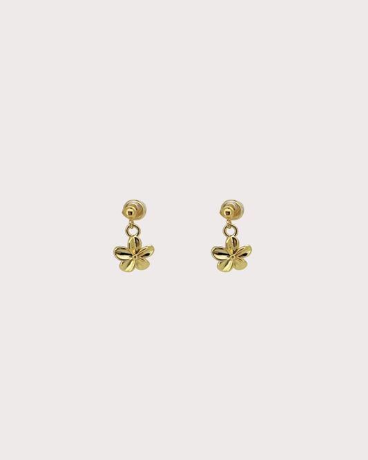 Plummeria Flower Dangle Studs