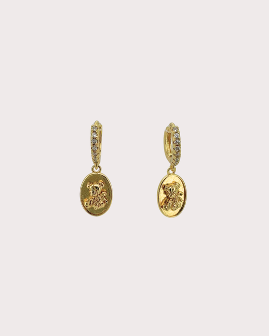 Penelope Teddy Huggie Earrings