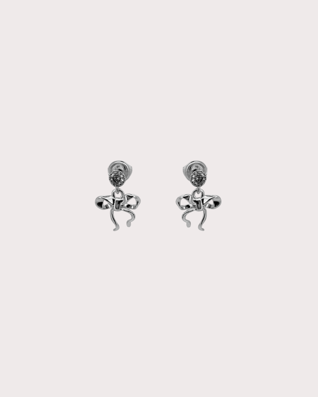 Ingrid Ribbon Embellished Dangle Studs
