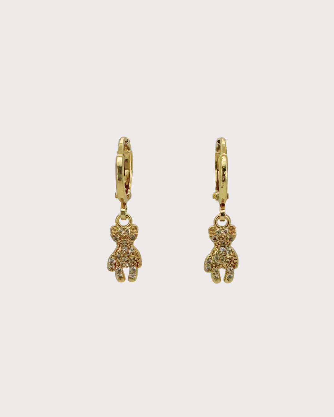 Effie Teddy White Zircon Huggie Earrings