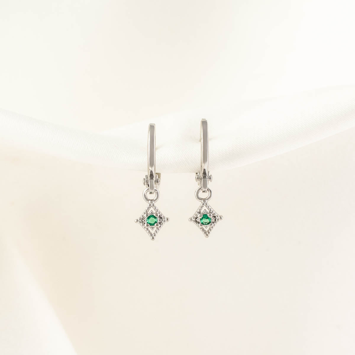 Arwen Green Huggie Earrings