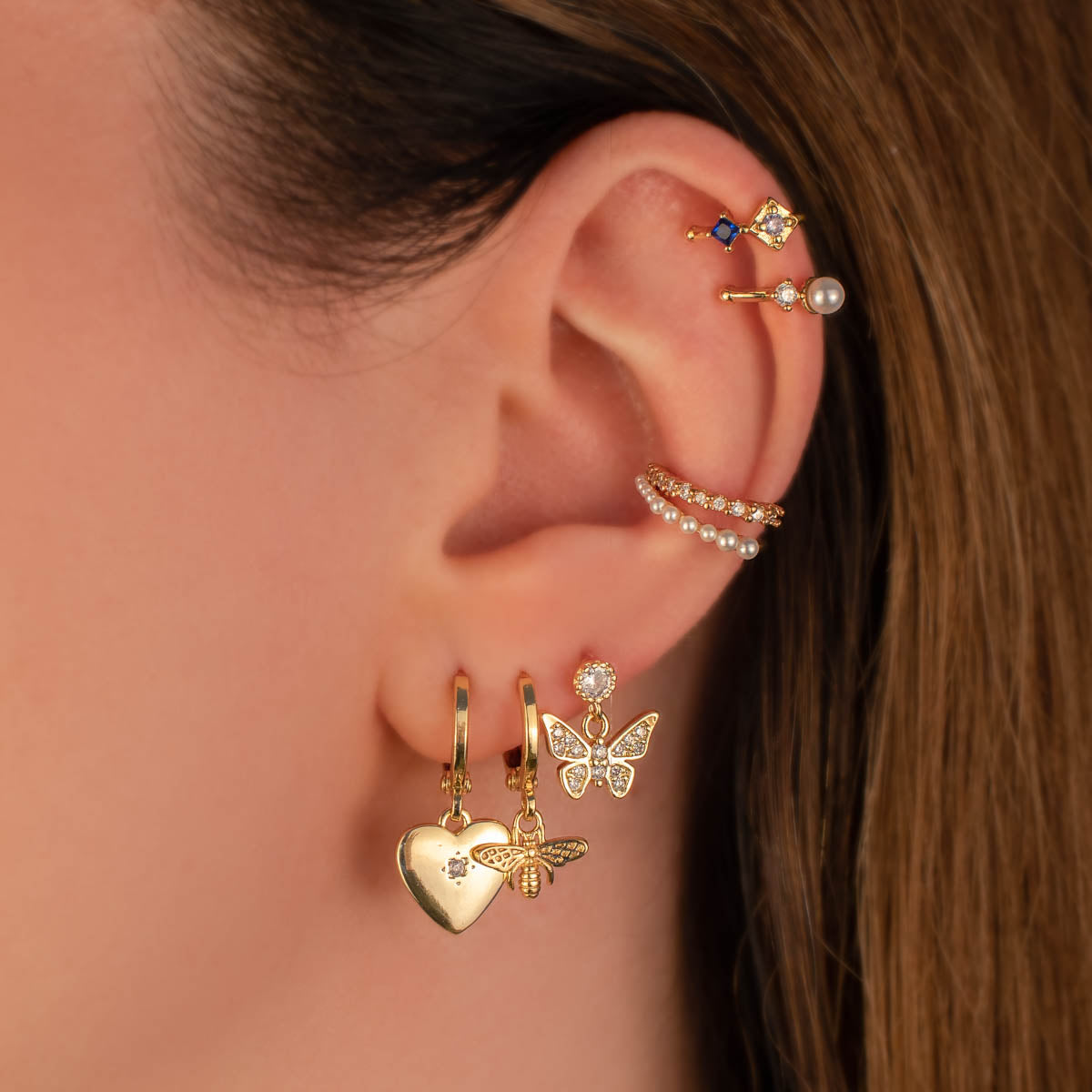 Melina Bee Huggie Earrings