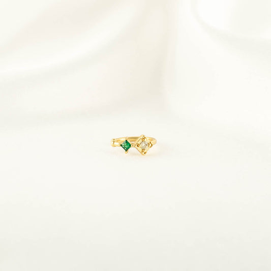 Hazel Yellow and Green Zircon Ear Cuff