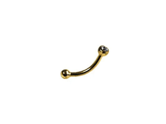 Bent Barbell GP Crystal 16G 10mm