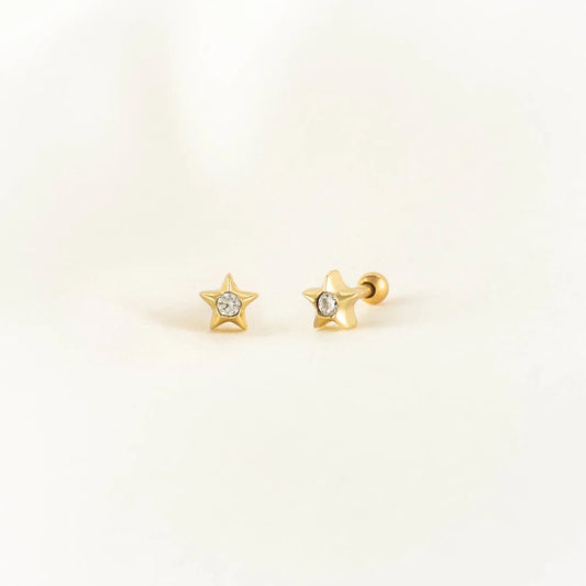 Umi Star White Zircon Stainless Steel Ball Cartilage Stud (1pc)