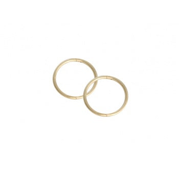 Sleepers Plain Medium 14mm 22ct Gold Plated