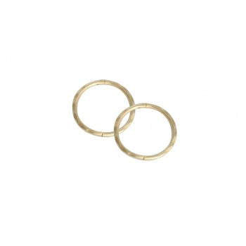 Sleepers Facet Medium 14mm 22ct Gold Plated