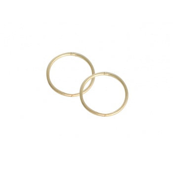 Sleepers Plain Large 16mm 22ct Gold Plated