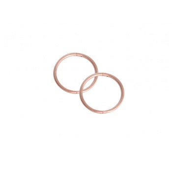 Sleepers Plain Medium 14mm Rose Gold